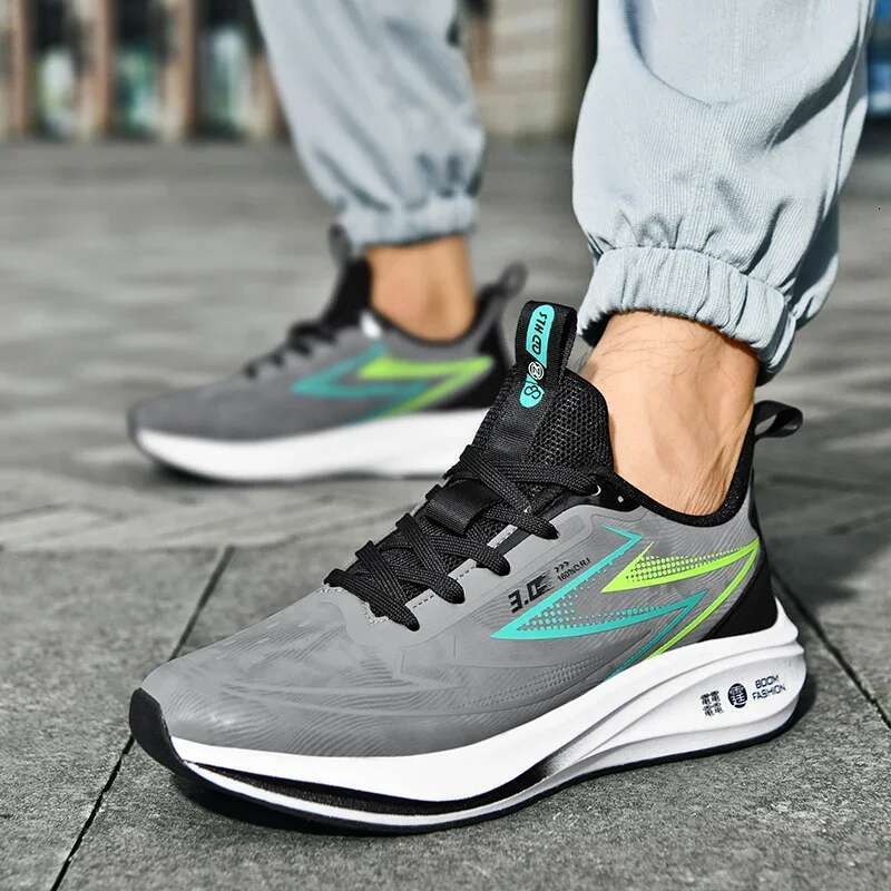 2025 Designer Autumn Leather Running Waterproof Sneakers Men Non-slip Jogging Sport Outdoor Commut Walking Shoes Male Footwear