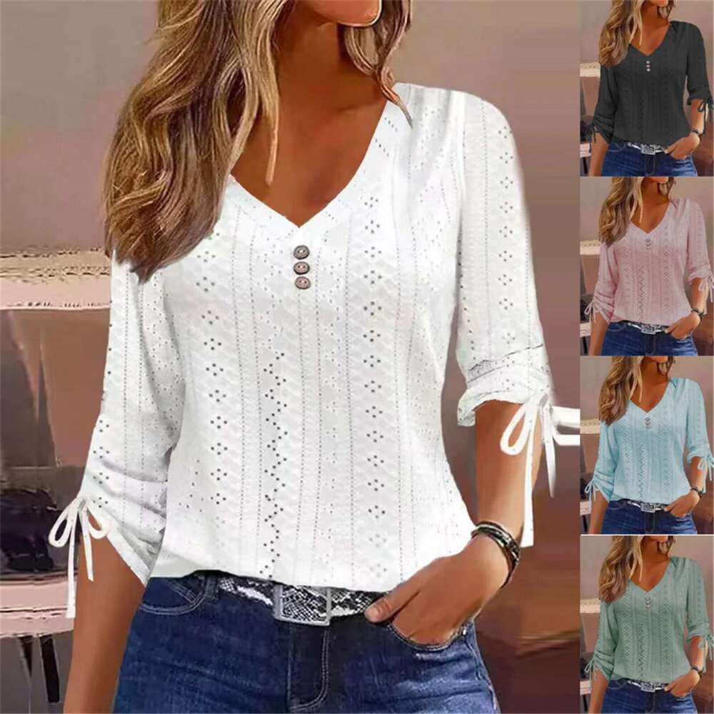 Women's Hollow Shirts Skin-Friendly Fashion Stylish Business Blouse For Casual Beach Party Night Out New