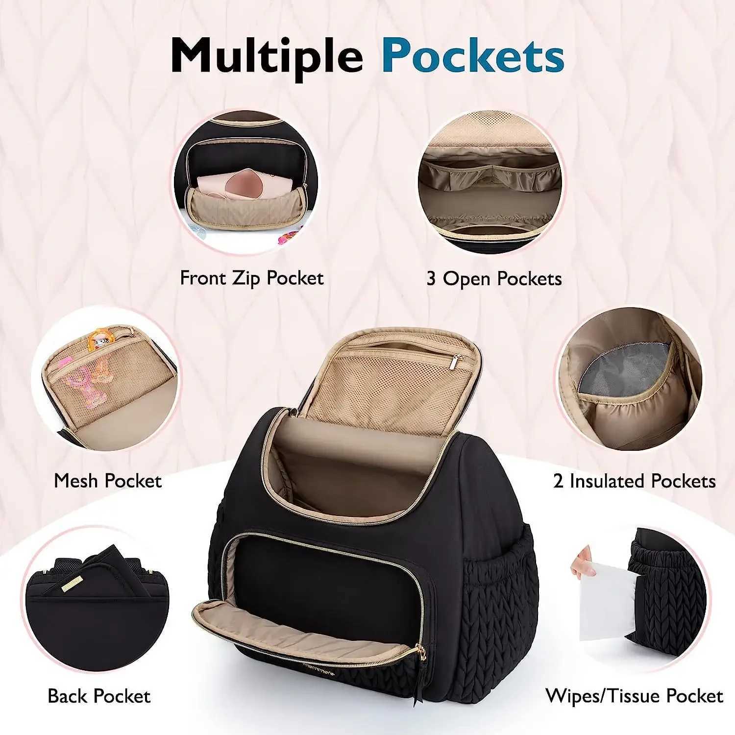 Large Capacity Organizer Mommy Bag For Baby Diapers Outdoor Stroller Hanging Bags Maternity Women Fashion Backpack Lightweight X250220