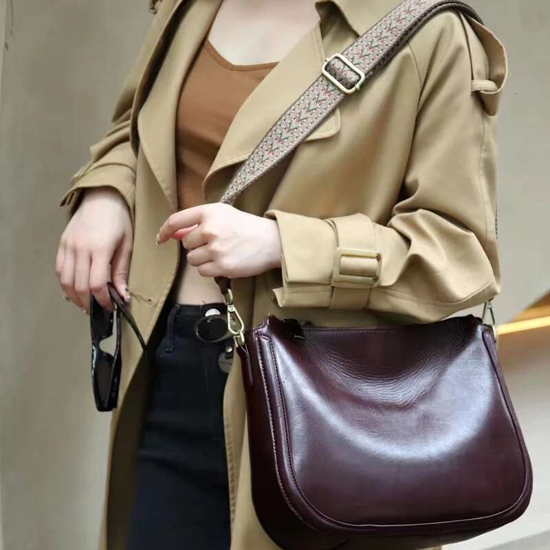 2 Straps,Vegetable Tanned Leather,Women Genuine Leather Shoulder Female Messenger,Cross Body Bag, A759