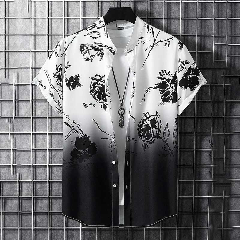 Summer 3D Graffiti Printed Mens Shirt Fashion Street Clothing Long Sleeve T-shirt Unisex Hawaiian Shirt W250220