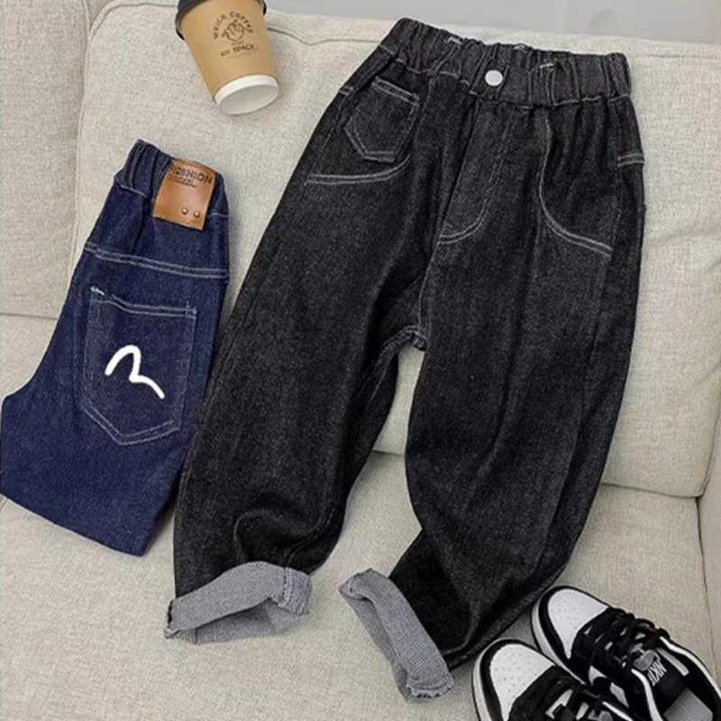 2024 Spring Autumn Fashion Boys Denim Pants Children Trousers Casual Kids Jeans Pants for 4-14 Years Teenager Boys Clothing Z250220