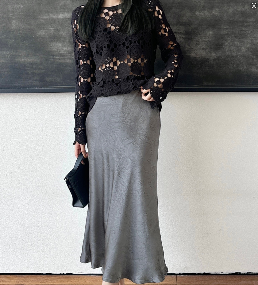 M16781 high waist skirt high-end fashion women's summer skirt new waist slimming drape long skirt