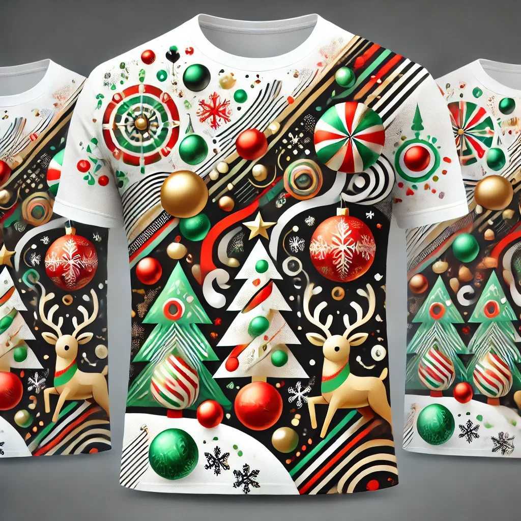 HombreHolgada de CamisetaHolgada de CamisetaHolgada de Navidad W250220