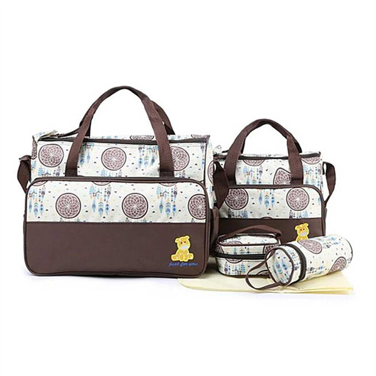 Mommy Bag Five Piece Set Multi functional Large Capacity Single Shoulder Oblique Straddle Bag Mommy Bag Urinary Cloth Bag X250220