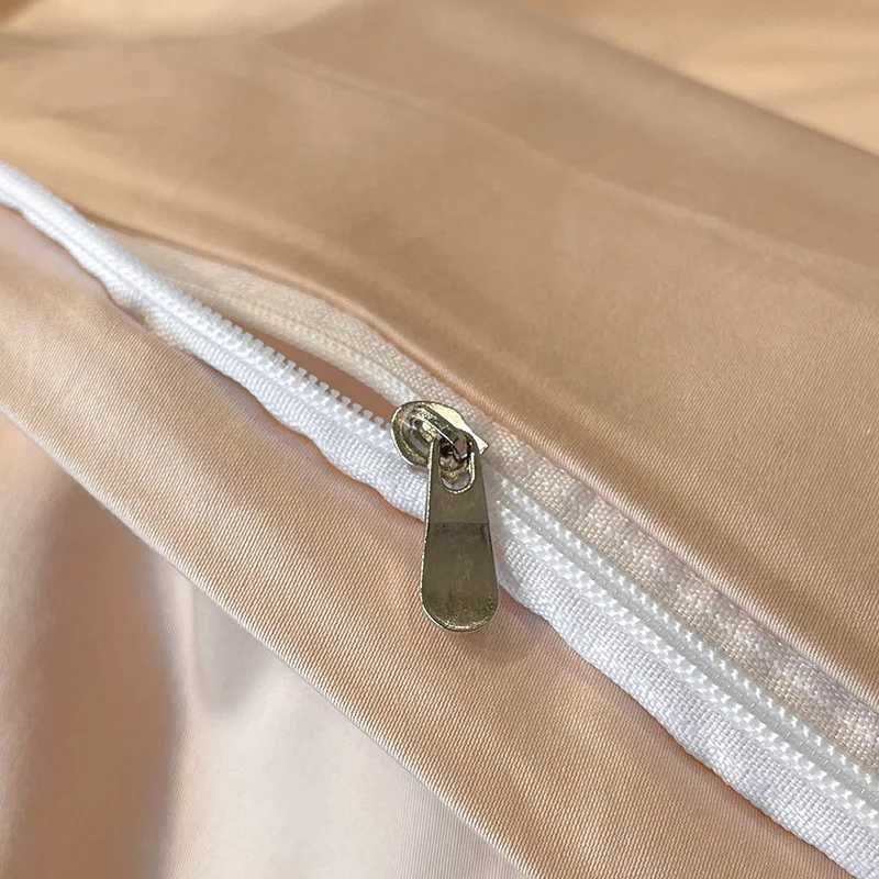 Jacquard Bedding Set Golden Relief Embroidery Polyester/Cotton Duvet Cover Bed Sheet Pillowcases Mattress CoverXJ250220