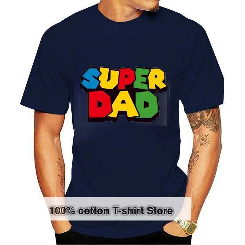 2024 New Super Dad Summer Cotton T-Shirt Super Dad Mens And Womens T Shirt Fathers Day Gift Family Couple Outfit Love Shirt W250220
