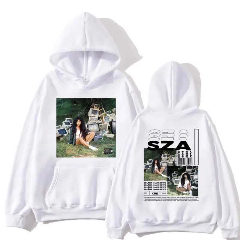SZA Ctrl Music Album Cover Print Hoodies Men Women Fashion Hoodie Oversized Hip Hop Retro Sweatshirt Casual Flce Strtwear X250220