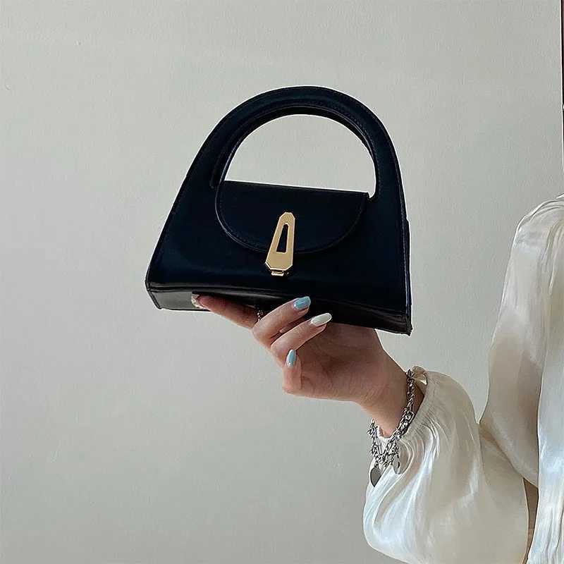 Ladies Flap Top-Handle Bags Versatile Commuter Crossbody Bag Fashion Retro Mini Bags Women Lock Shoulder Bag Pu Leather Handbags Z250220
