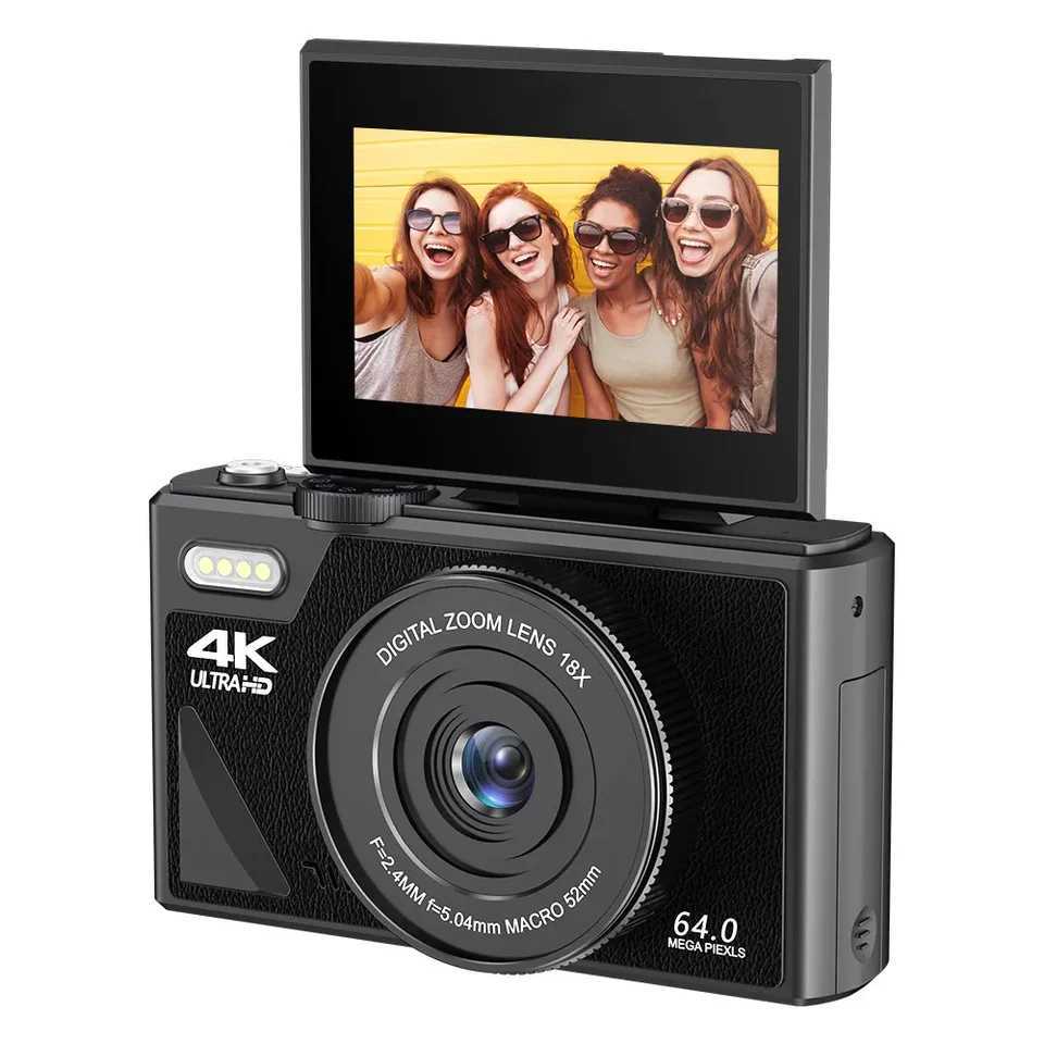 3 Flip Screen 64MP Digital Camera for Photography 4K Video Vlogging Camcorder YouTube Webcam Cameras 18X Digital Zoom Camera Z250220
