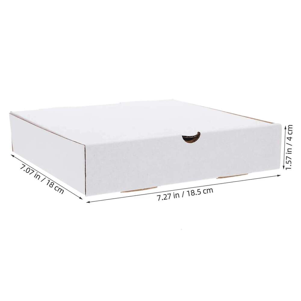 30 Pcs Pizza Box Takeaway Boxes Corrugated Shipping Biscuit White Storage Reusable Kraft Paper Small