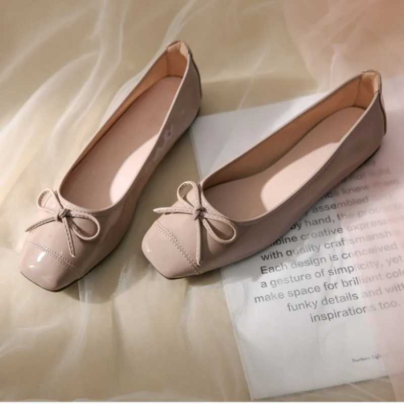 Flat Shoes Women Ballerinas Round Toe Bowtie Slip on Ballet Flats Lazy Loafers Moccasins Ladies Casual Flats Shoes 2024 Y250220