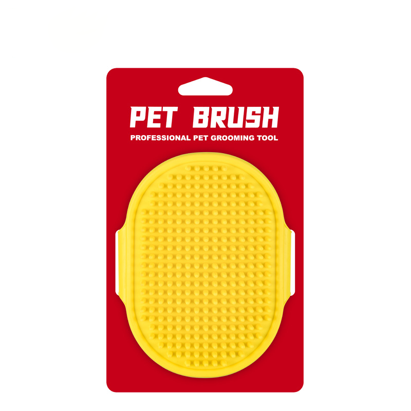 Dog Bathing for Soothing Massage Dog Bathing Rubber Glove with Adjustable Ring Handle for Long Short Haired Dogs and Cats