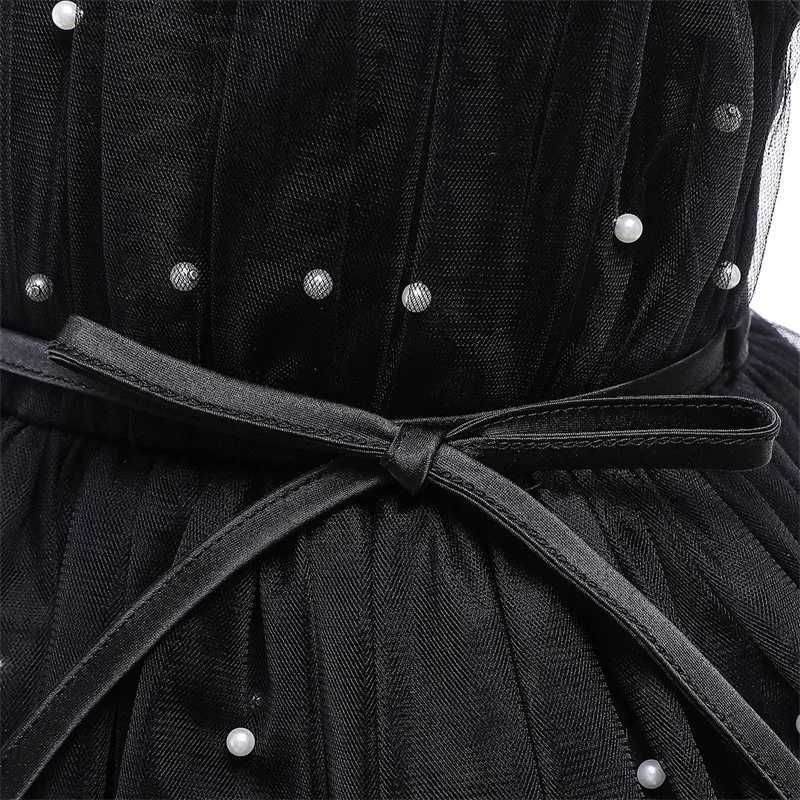Baby Girl Halloween Costume Toddler Girl Black Beaded Evening Party Dress 12M Girls Princess Tutu Gown Infant Birthday Outfits X250220