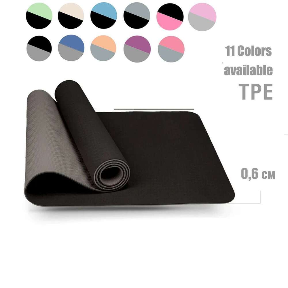 Yoga Mat,Double-Sided Non Slip Eco Friendly Fiess Exercise Mat with Strap TPE YogaMats for Women Men,for Yoga,Pilates,Exercise