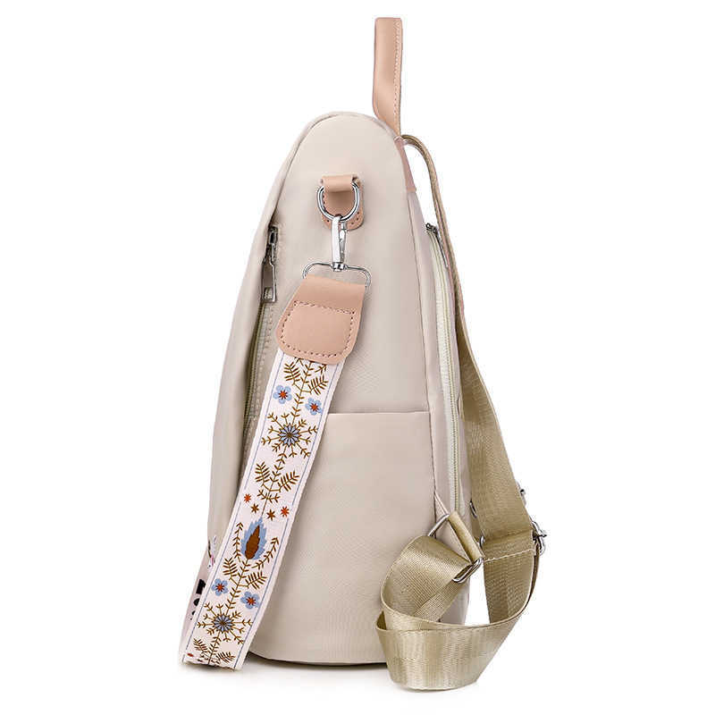 Leisure Backpack for Women New Large Capacity Travel Bag Fashion Embroidery Womens Anti theft Backpack Womens Bag