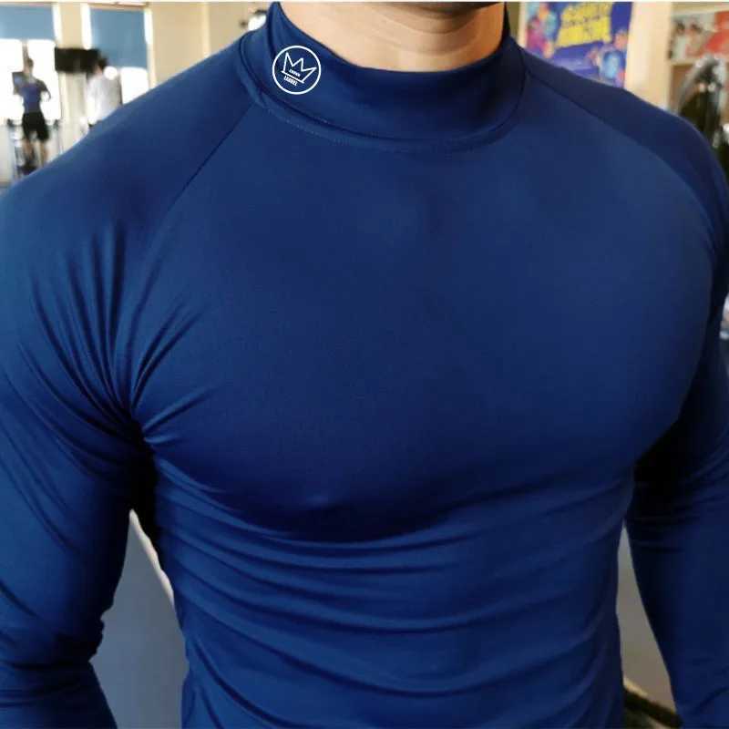 New Running T-shirt Mens Long Sleeve Compression Shirt Gym Training Top Man Bodybuilding Workout Clothing W250220