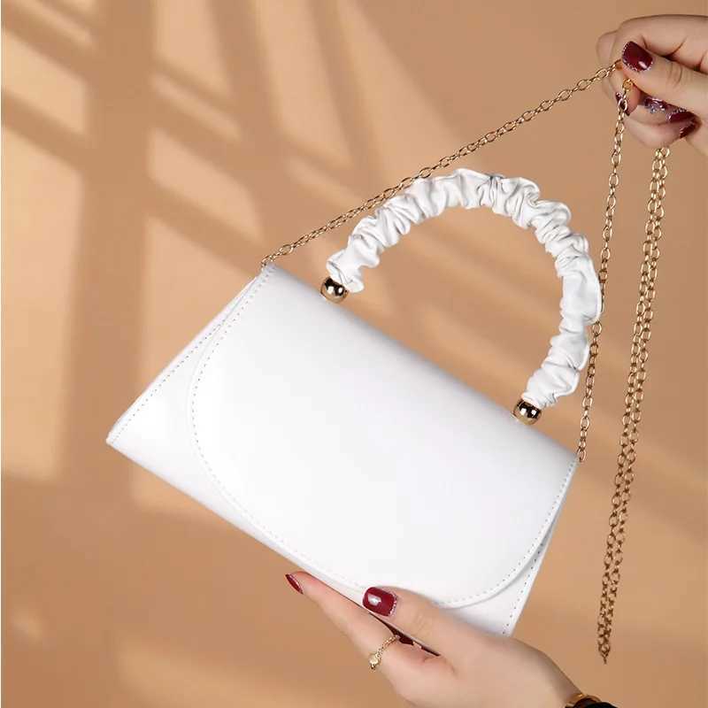 Women Top-handle Bags White Leather Bride Handbags Purse Designer Evening Bags Party Handbag Wedding Clutch Wallet Shoulder Bag Z250220