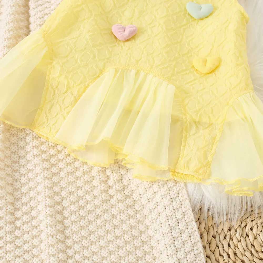 Baby Girl Korean Style Western-Style Dress Childrens Summer New Fashionable Love Princess Dress Girls Sleeveless Dress X250220