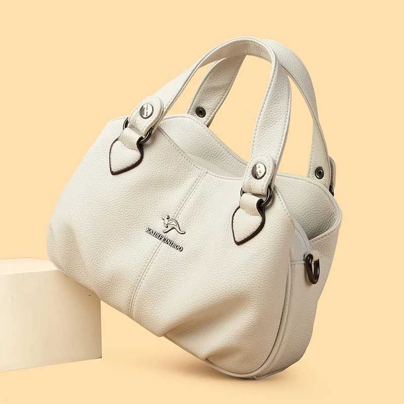 Natural Genuine Leather Handbags Womens Bag High Quality Soft Real Cowhide Women Shoulder Bag Large Casual Female Messenger Bag Z250220