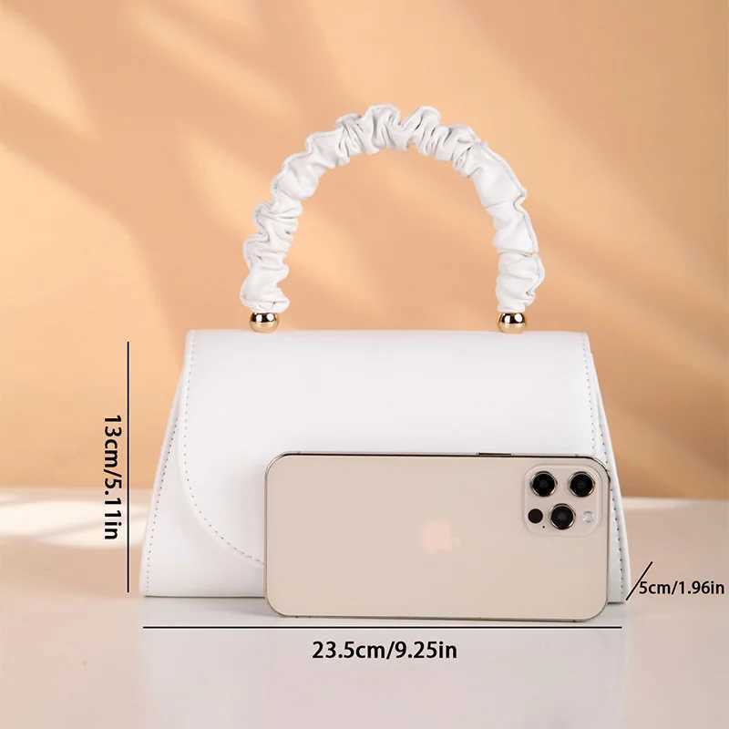 Women Top-handle Bags White Leather Bride Handbags Purse Designer Evening Bags Party Handbag Wedding Clutch Wallet Shoulder Bag Z250220