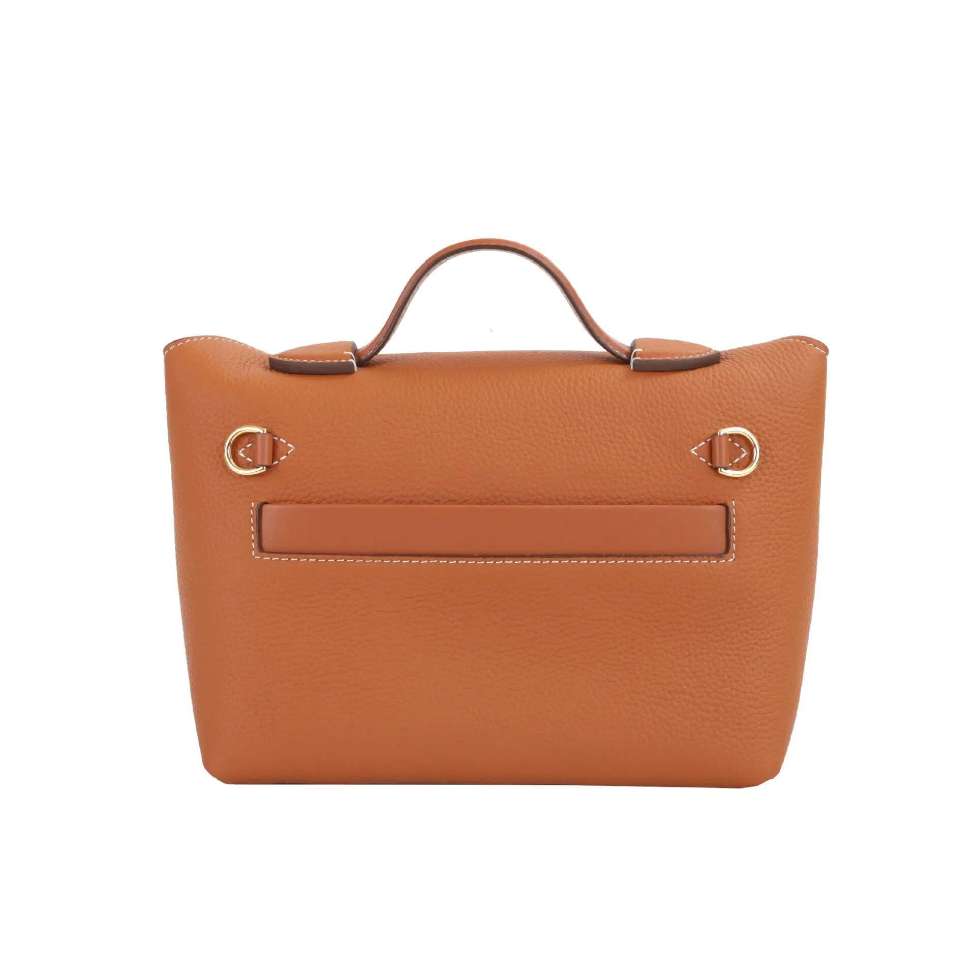 Fashionable High-End Feel Cow Leather Crossbody 2424 Model Large Capacity Commuting Single Shoulder Mail Bag New 2024