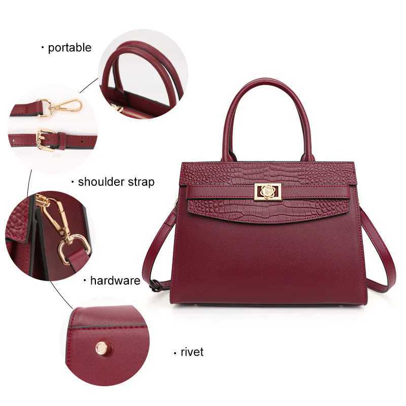 New Womens Handbag 2024 Fashion Trend Cowhide Square Bag Simple and Elegant One Shoulder Crossbody Bag Z250220
