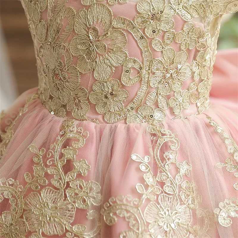 Toddler Baby Girls Lace Dress Elegant Embroidery Flower Princess Dresses for 1-5 Years Newborn Infant Green Christmas Costumes X250220