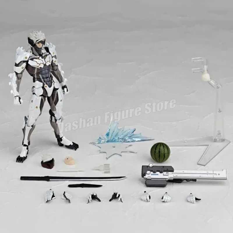 Kaiyodo Revoltech Metal Gear Solid Raiden Action Figure PVC Movable Model #140 Collection 15cm Solid Snake Jack Figurine Toys T250220