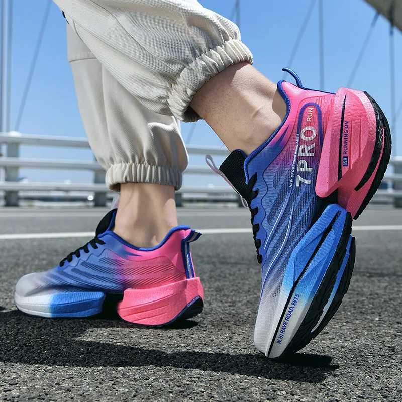 Mens carbohydrate board sports shoes outdoor soft soled mesh sports shoes running shoes light anti slip casual couple tennis shoesXJ250324