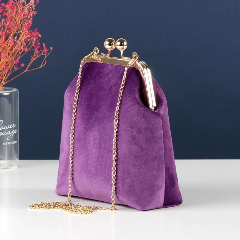 100% Veet Soft 5 Colors Shell Lock Bags Women's Handbags Chain Women Shoulder Crossbody Bag Fringe