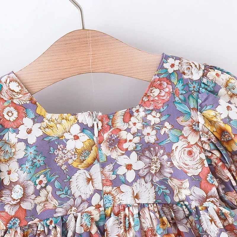 Promotional Girls Summer Dress Clearance Puff Sleeve Floral Dress Bow Birthday Party Dress Birthday Party Dress X250220