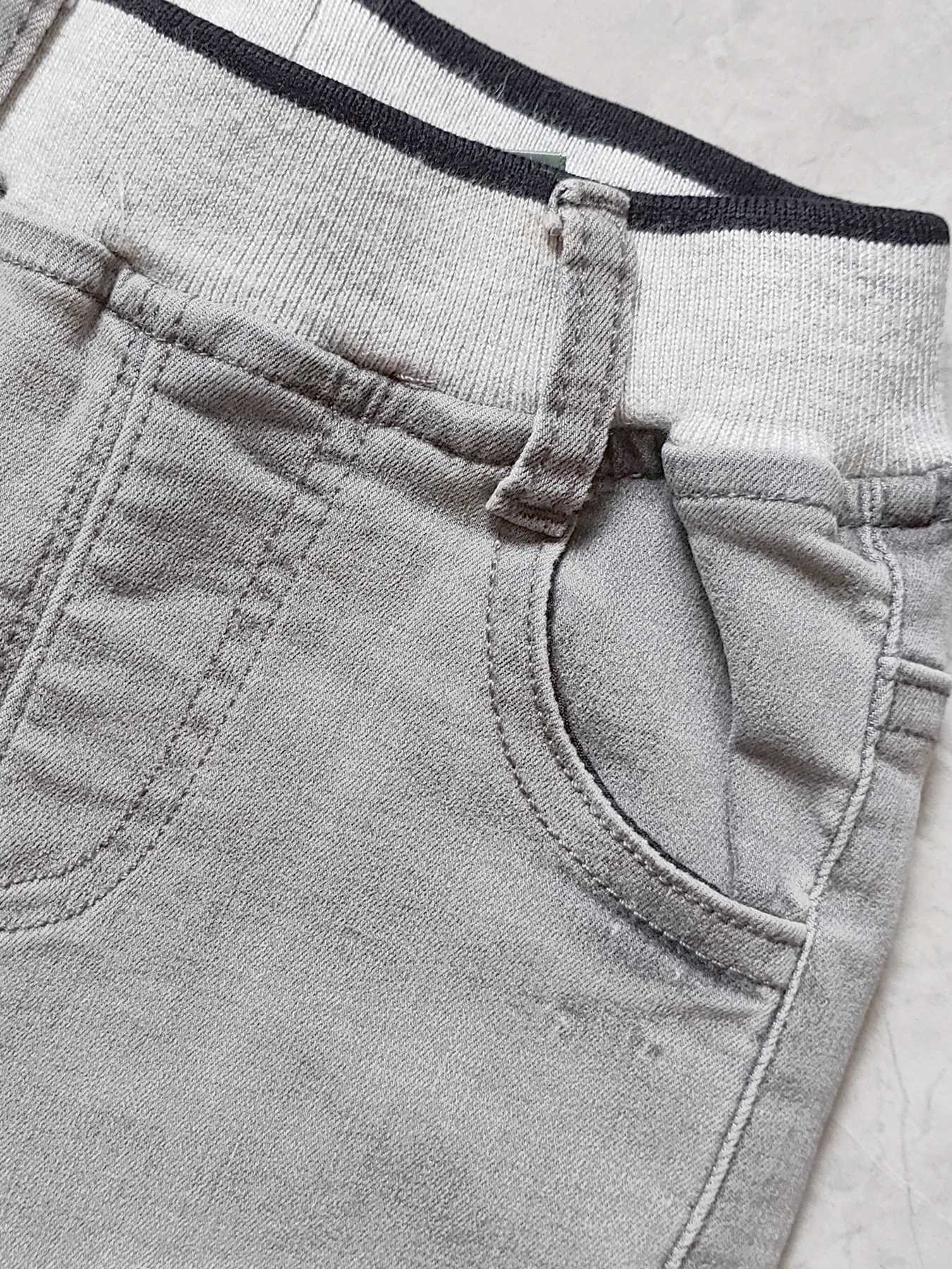 5140 12M-3Y skinny baby boys jeans l soft denim pants hole grey elastic waist Z250220