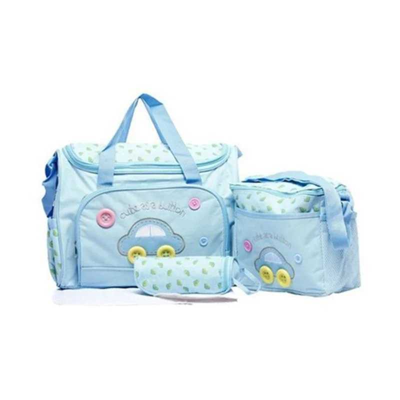 Multi functional Oxford cloth mom bag cartoon mom bag with handle dial change pad baby bottle cover kit X250220