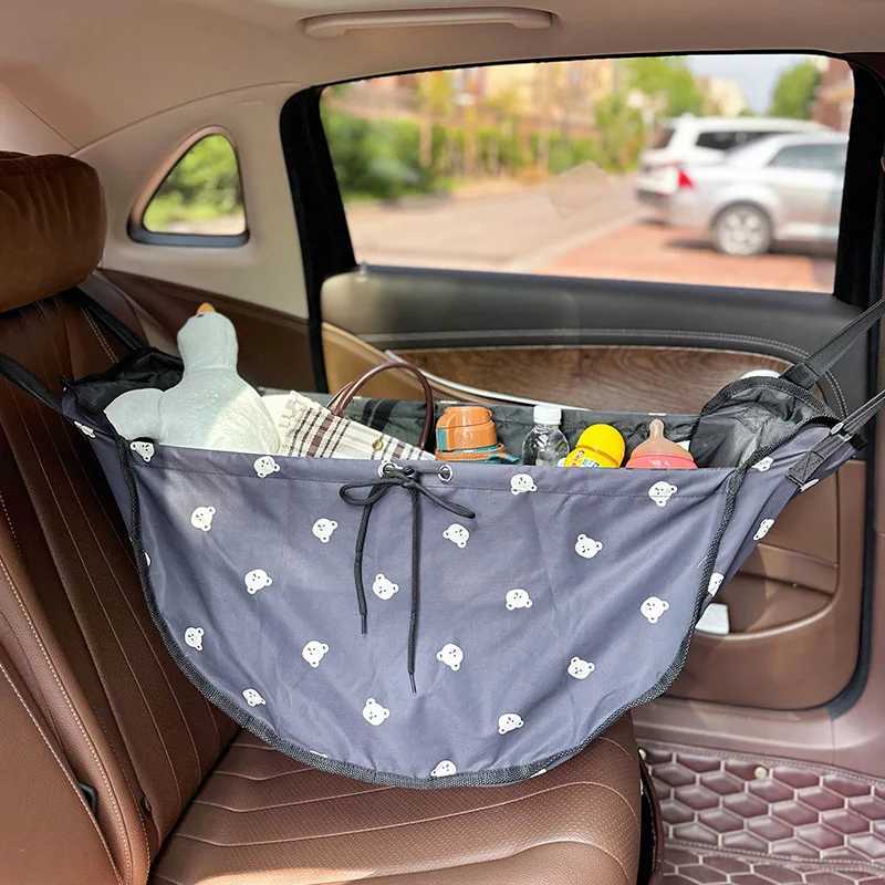 Portable Mommy Bag Large Capacity Hanging Car Seat Back Storage Bag Stroller Baby Items Organizer String Travel Bag for Mom X250220