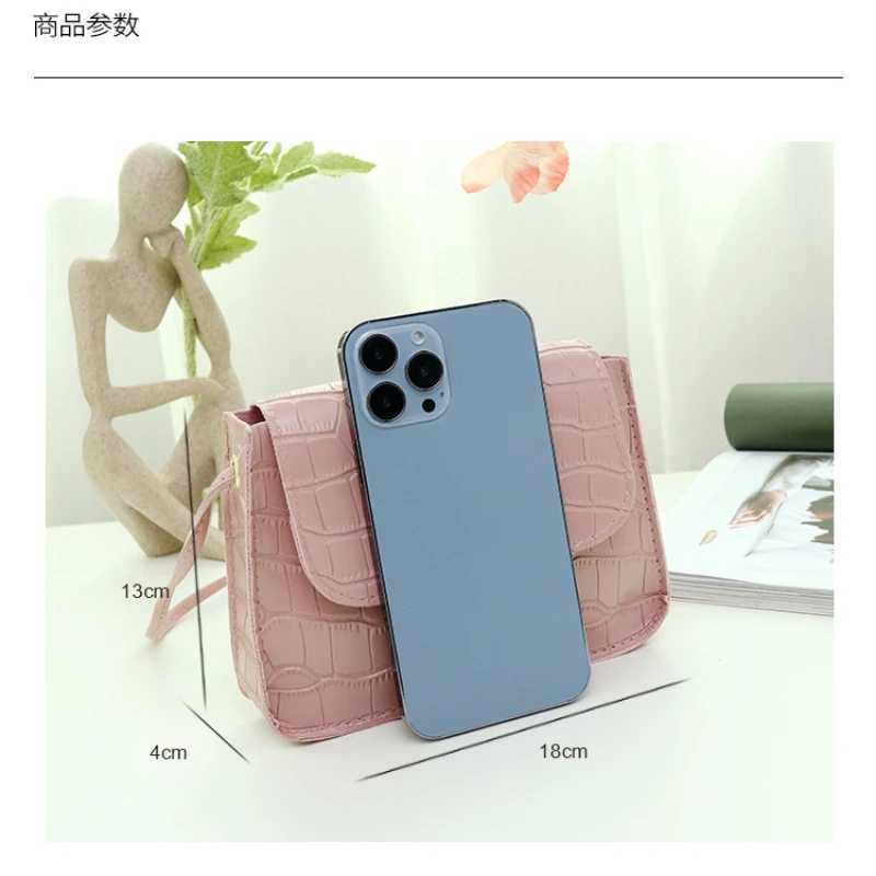 Shoulder Bag Vintage Crocodile Crossbody Ladies Purse Square Tote Casual Multifunctional Shoulder Bag Small Square Bag Female Z250220