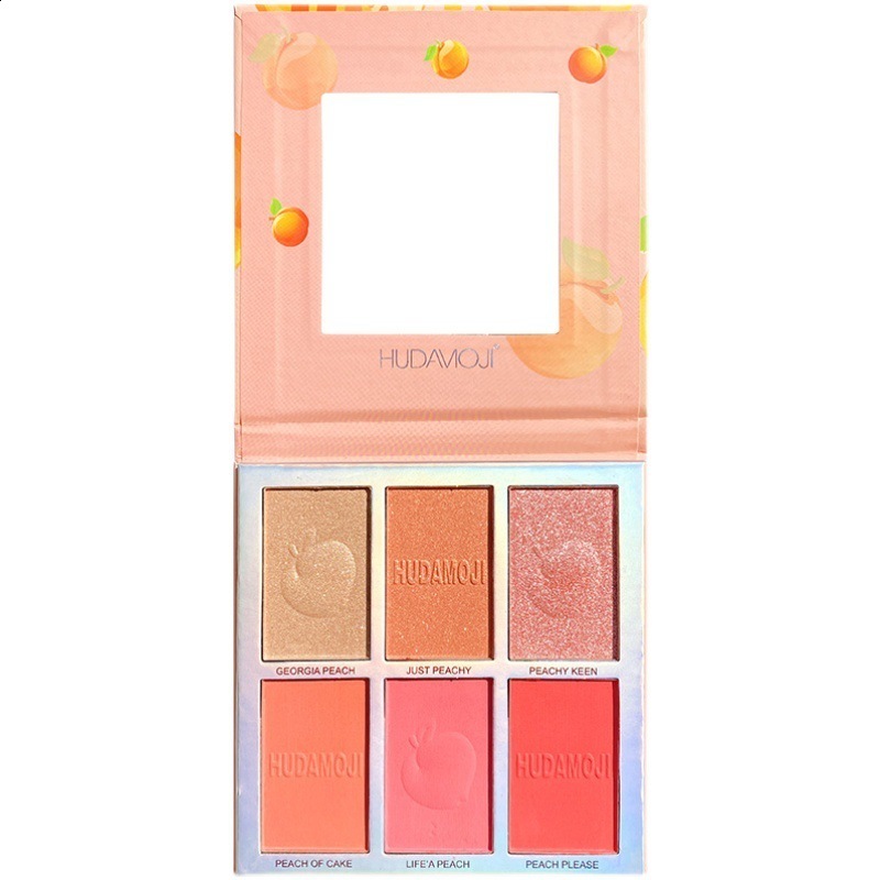 Hudamoji Face Make Up Kit 6color Blush Contour Highlight in 1 Make Up Palette Kawaii Makeup Set Make-up for Women Cosmetics 240624