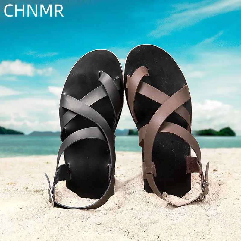 New Arrival Summer Beach Sandals Mens European and American Wear-Resistant Fashion Outdoor Breathable Thick-soled Casual Shoes Indoor Rome T250220