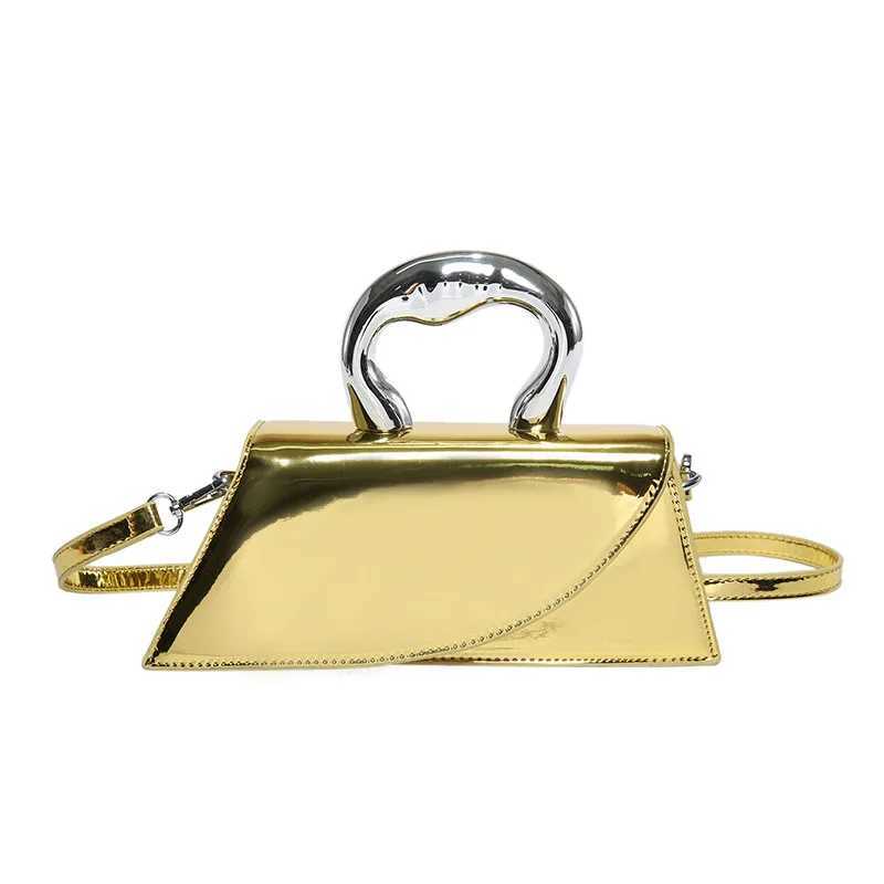 Shiny Leather Handbag And Purse Solid Color Designer Bags For Women Luxury Style Fashion Female Hand Bag High Quality Clutches Z250220