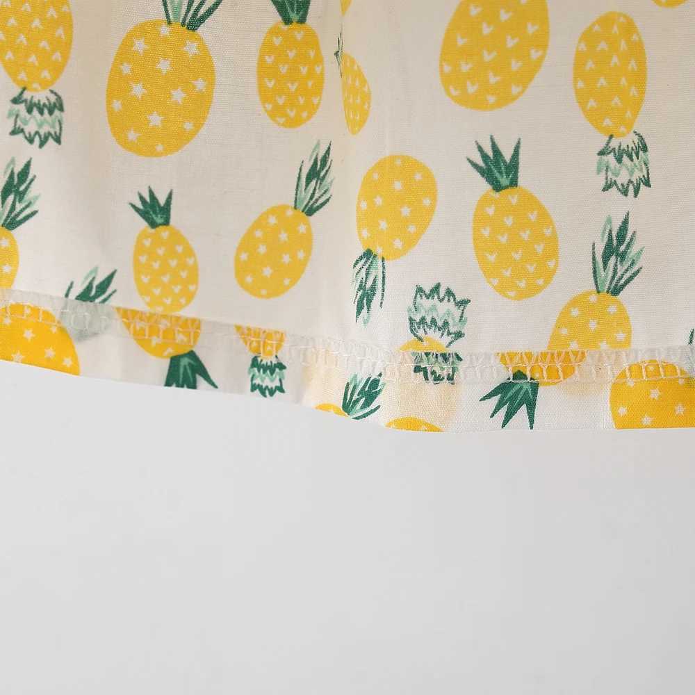 Baby Girl Dress Summer Pineapple Printed Back Wings Girls Dress Cute Girls Mesh Beach Dresses X250220