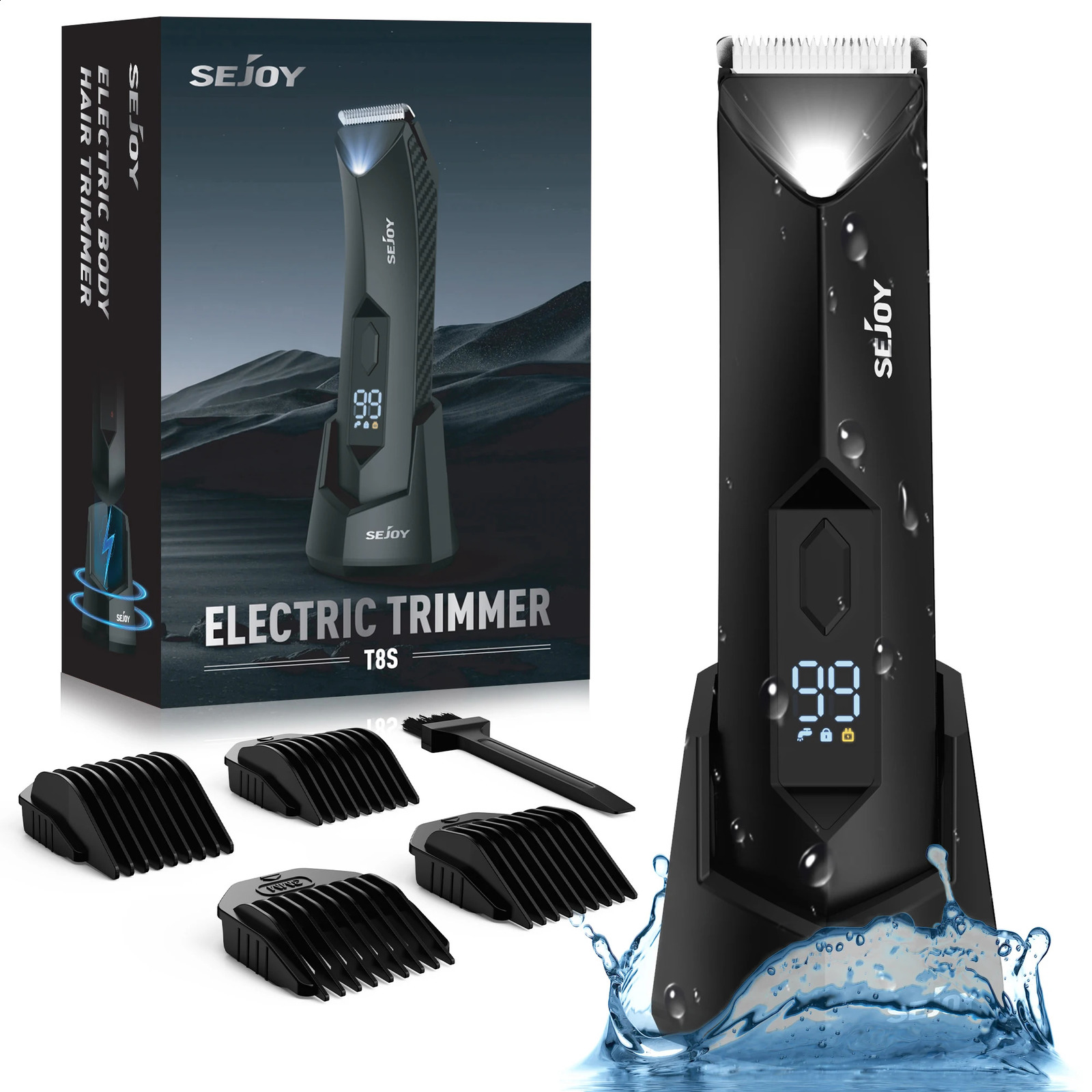 SEJOY Hair Trimmer Men Beard Body Grooming Kits Electric Clipper Nose Ear Trimer Rechargeable 250217