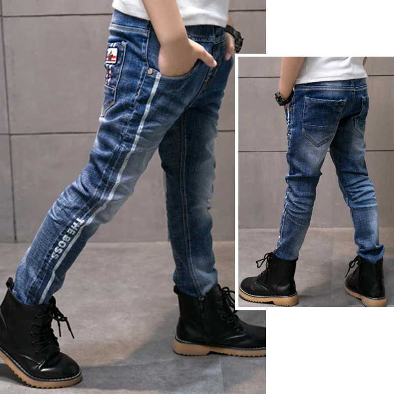 IENENS Kids Boys Skinny Jeans Denim Trousers 4-13 Years Teen Boy Slim Cowboy Trousers Spring Autumn Children Casual Pants Z250220