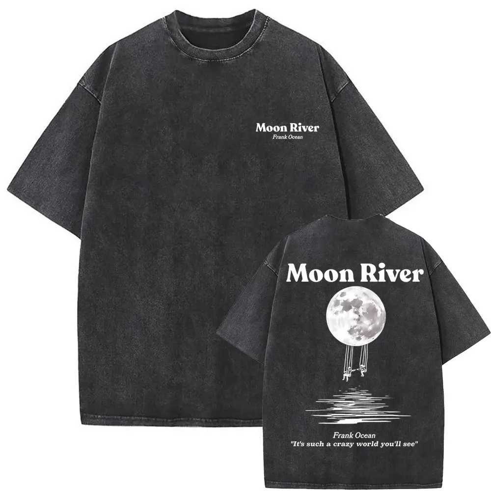 Men's T-Shirts Washed Vintage Rapper Frank Oversized Tshirt Blonde Graphic T-shirts Men Women Ocean Hip Hop T Shirt Mens Fashion Casual Tees z250