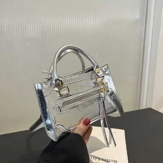 Silver Woman Bag Shoulder Fashion Trend PU PVC Girl Lady Bags Handbag Cosmetic Case Purses Tote Womens Hand Bag for Women Z250220