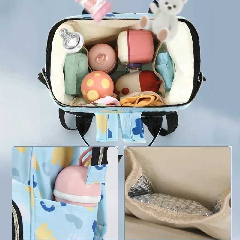 Fashion Oxford Shoulder Mom and Baby Bag Mom Outdoor with Baby Insulated Milk Storage Backpack Portable Storage X250220