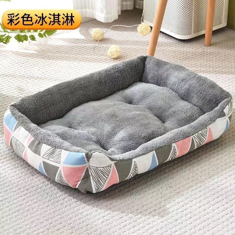 2026 New Kennel Warm Four Seasons General Autumn Can Be Removed And Washed Cat Golden Fur Large Medium-Sized Small Dog Kennel Winter Free Shipping