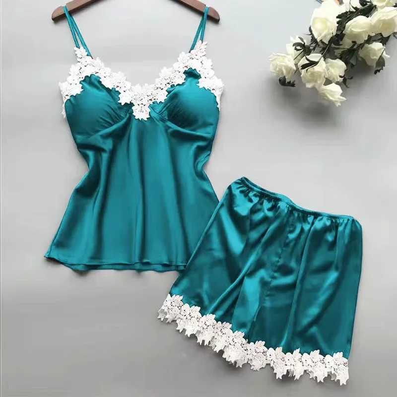 Women Clothing Sets Summer Plus Size Sexy Silk Pajamas Ladies Suspenders Nightdress Ice Silk Women Pajamas Fe Home ServiceXJ250220