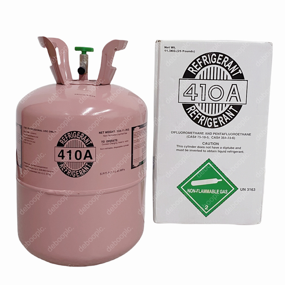 25Lb R410A Refrigerant Freon Steel Cylinder Packaging For Air Conditioners Fast Shipping