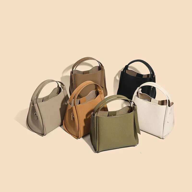 Women Genuine Leather Shoulder Female Bucket Handbag Totes Ladies Crossbody Daybag Commuter Bag Purse