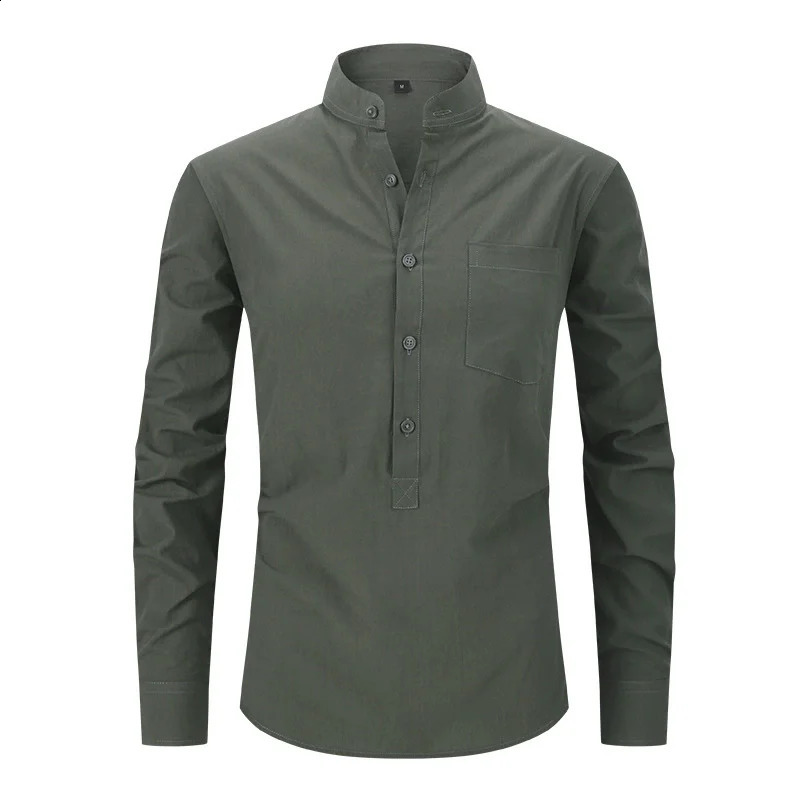 Mens Long Sleeve T Shirts Breathable Shirt Casual Basic Cotton Shirt Tops 250219